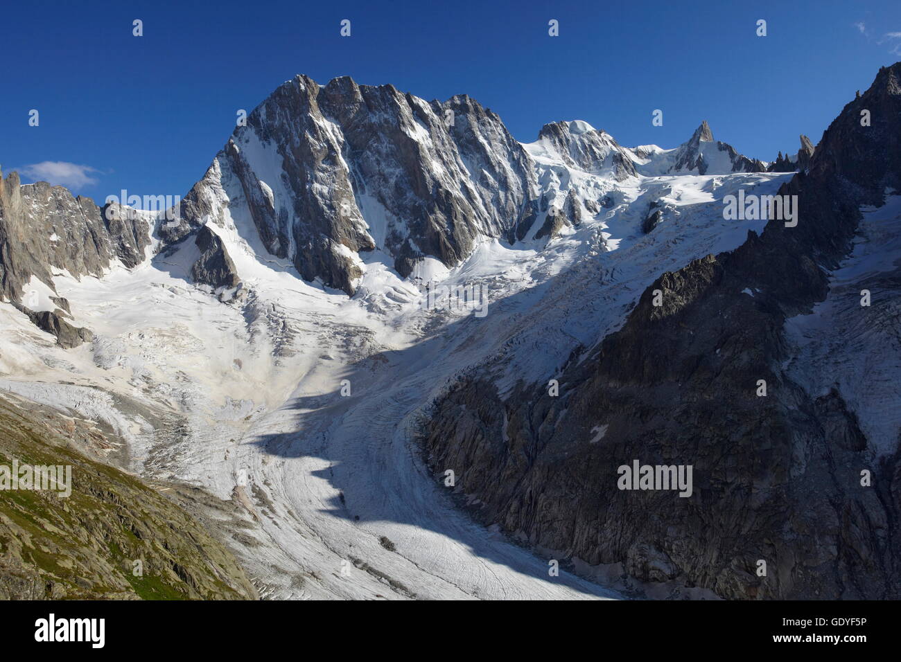 geography / travel, France, Grandes Jorasses (4208m) North face from  Couvercle refuge, Chamonix, Additional-Rights-Clearance-Info-Not-Available  Stock Photo - Alamy