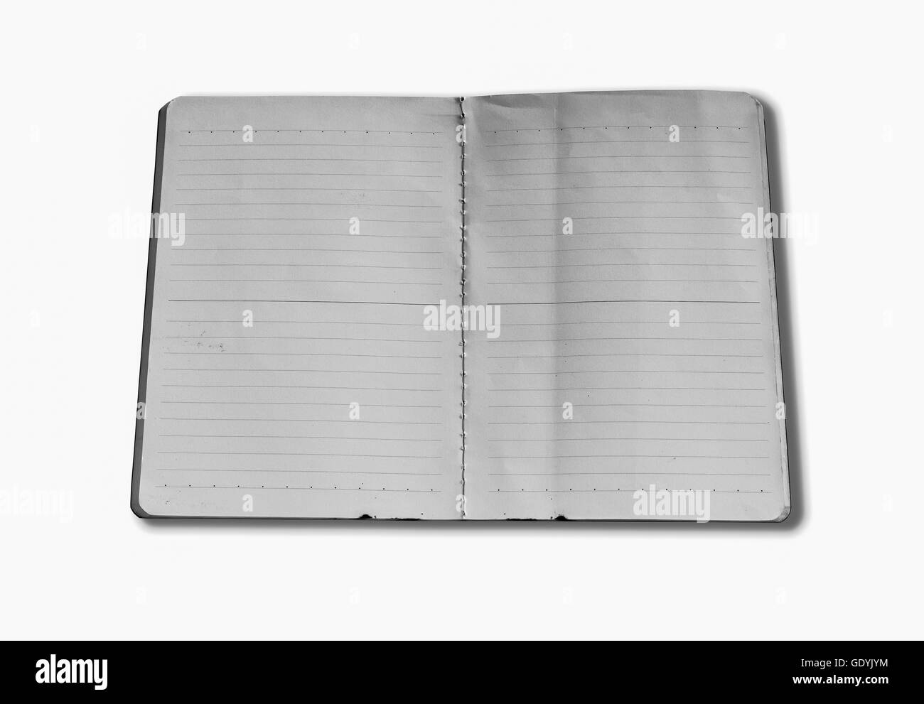 open old book on isolated on white background Stock Photo