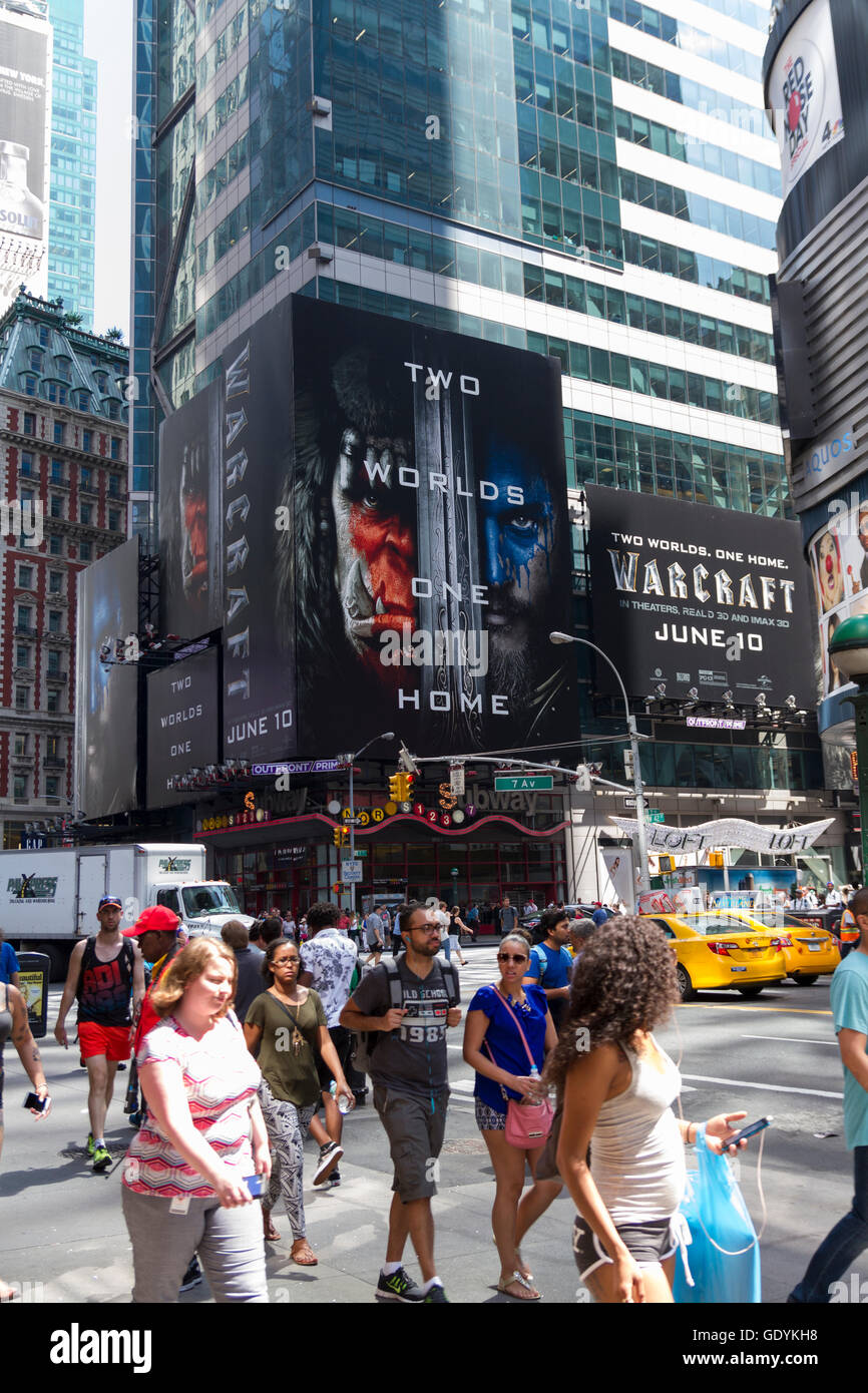 Times Square street scene Stock Photo