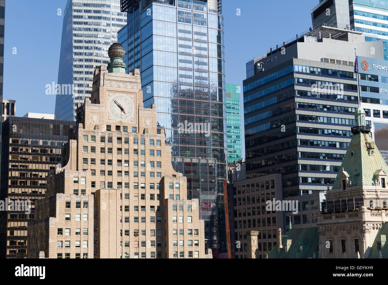 Buildings around Times Square in Manhattan Stock Photo