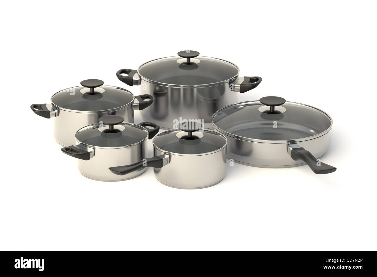 https://c8.alamy.com/comp/GDYN2P/stainless-steel-pots-and-pans-on-white-background-set-of-five-cooking-GDYN2P.jpg