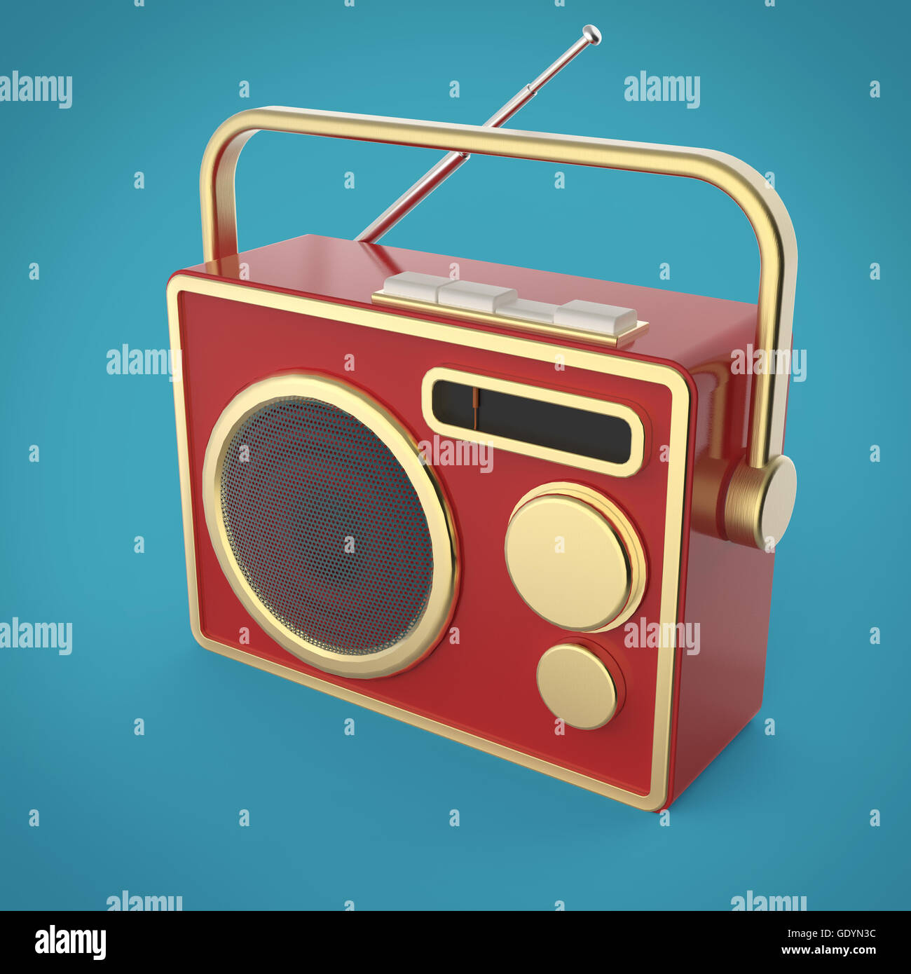 Vintage colorful radio tuner receiver render isolated Stock Photo Alamy