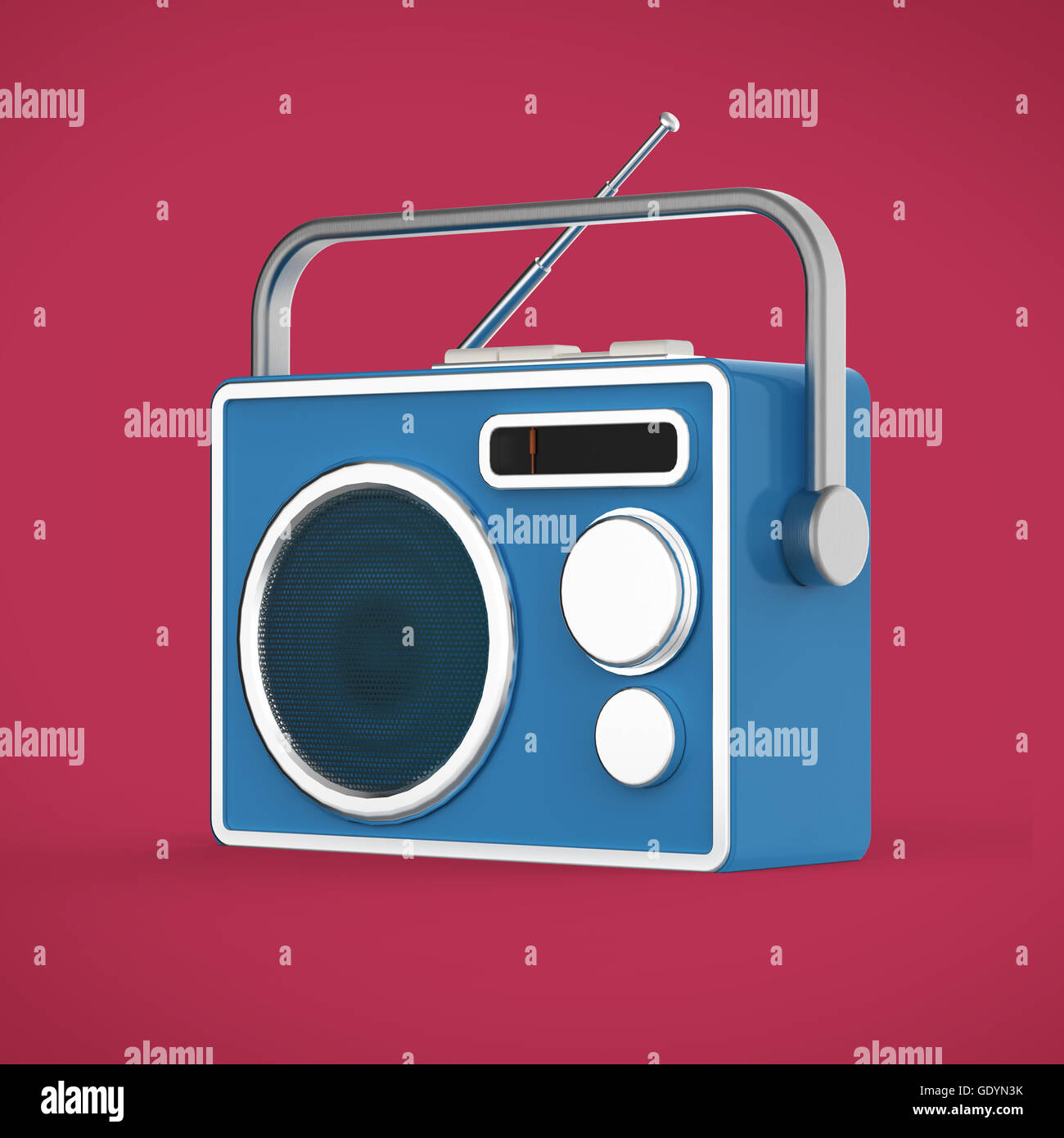 Vintage colorful radio tuner receiver render isolated Stock Photo Alamy