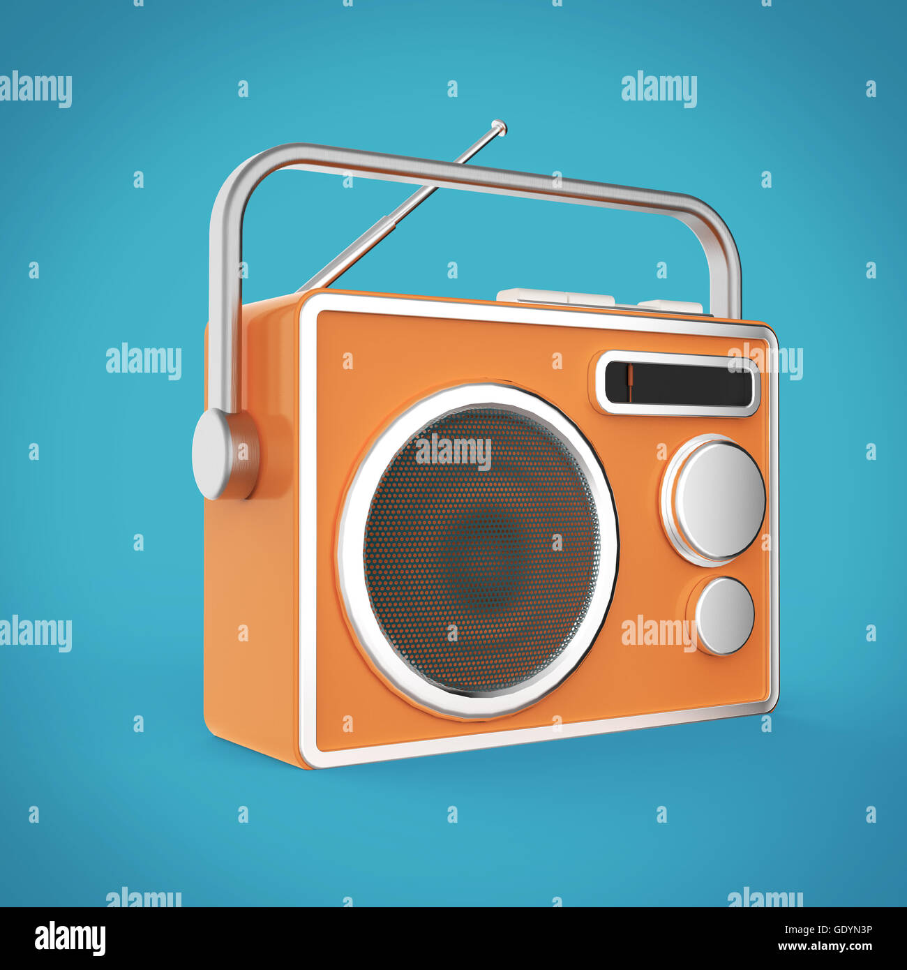 Vintage Colorful Radio Tuner Receiver Render Isolated Stock Photo Alamy