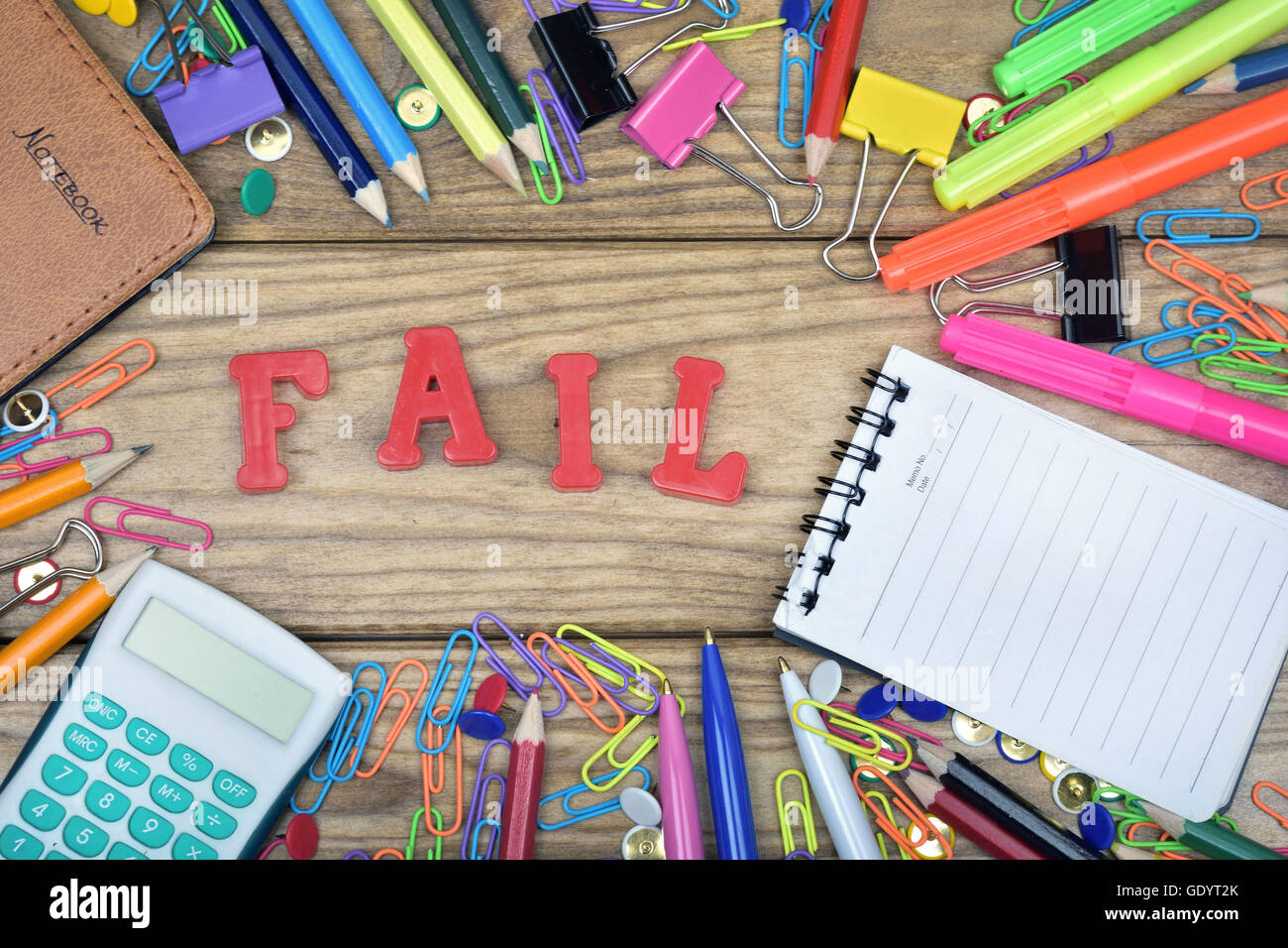 Fail word hi-res stock photography and images - Alamy