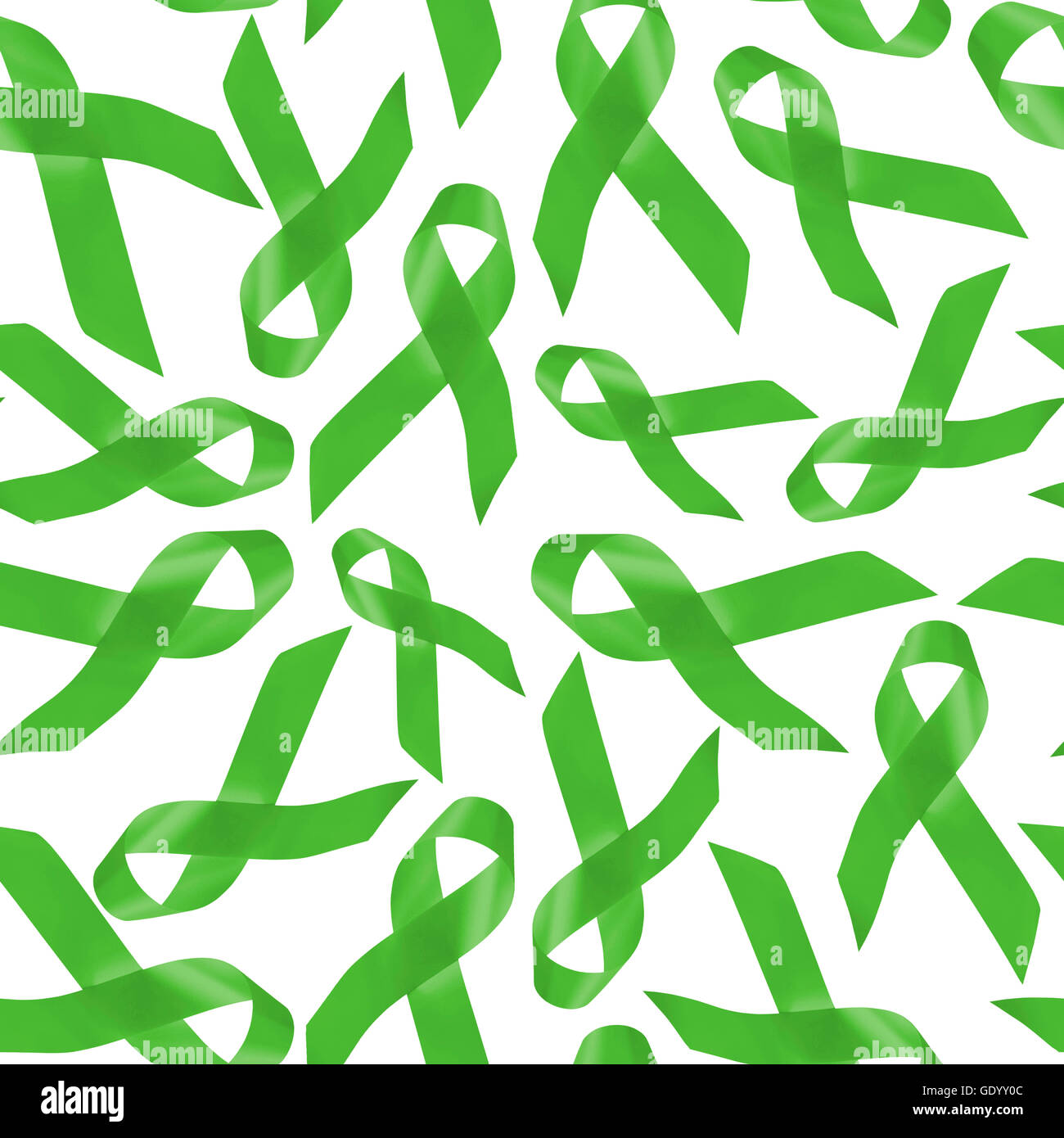Light Green Ribbon On A White Background Solidarity With People