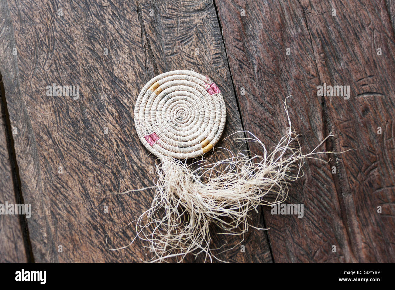 Basket handicraft made by the Warao People, Orinoco Delta, Venezuela Stock Photo