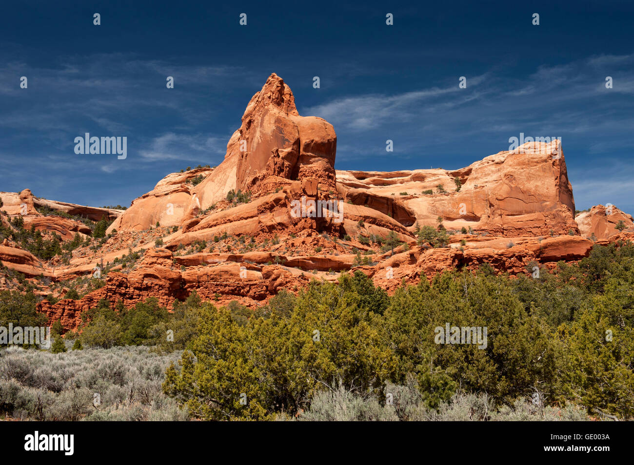 Three formations are represented here the Chinle, the Wingate, and the