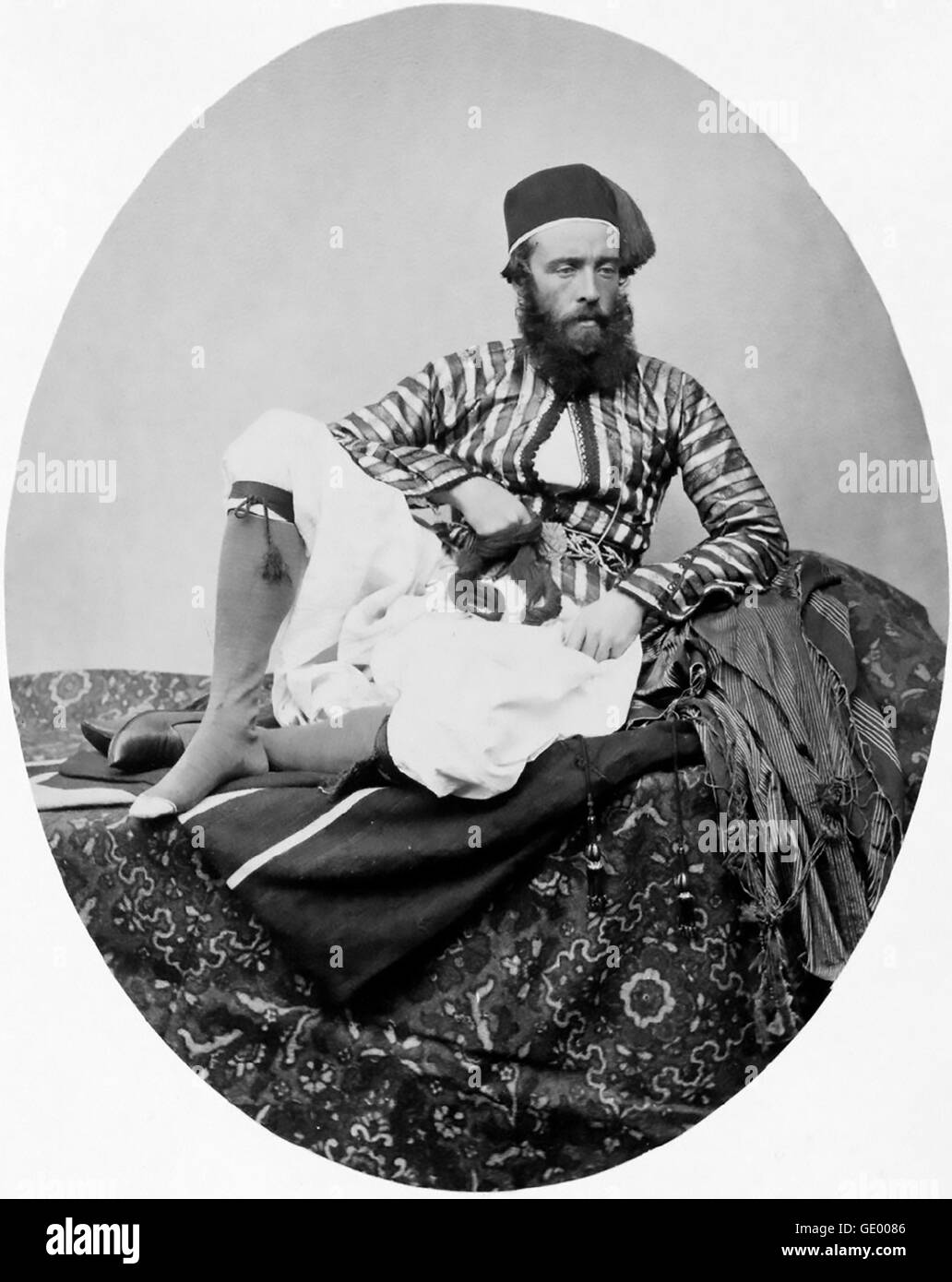 FRANCIS FRITH (1822-1898) English photographer  who specialised in views of the Miiddle East and English townships. Self portrait from 1857 Stock Photo