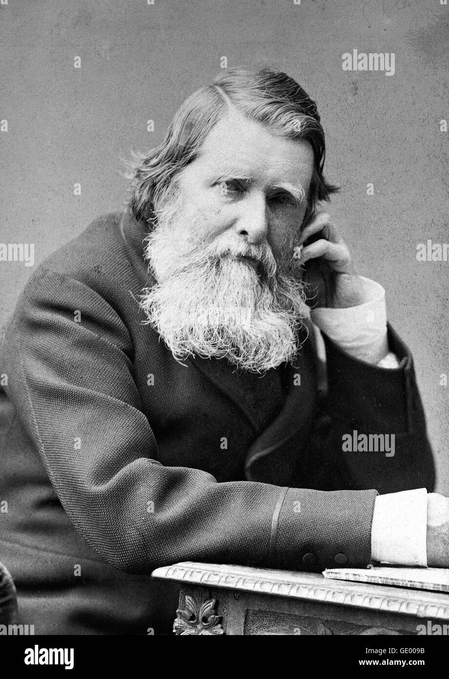 JOHN RUSKIN (1819-1900) English art critic in 1882. Photo Herbert Barraud Stock Photo
