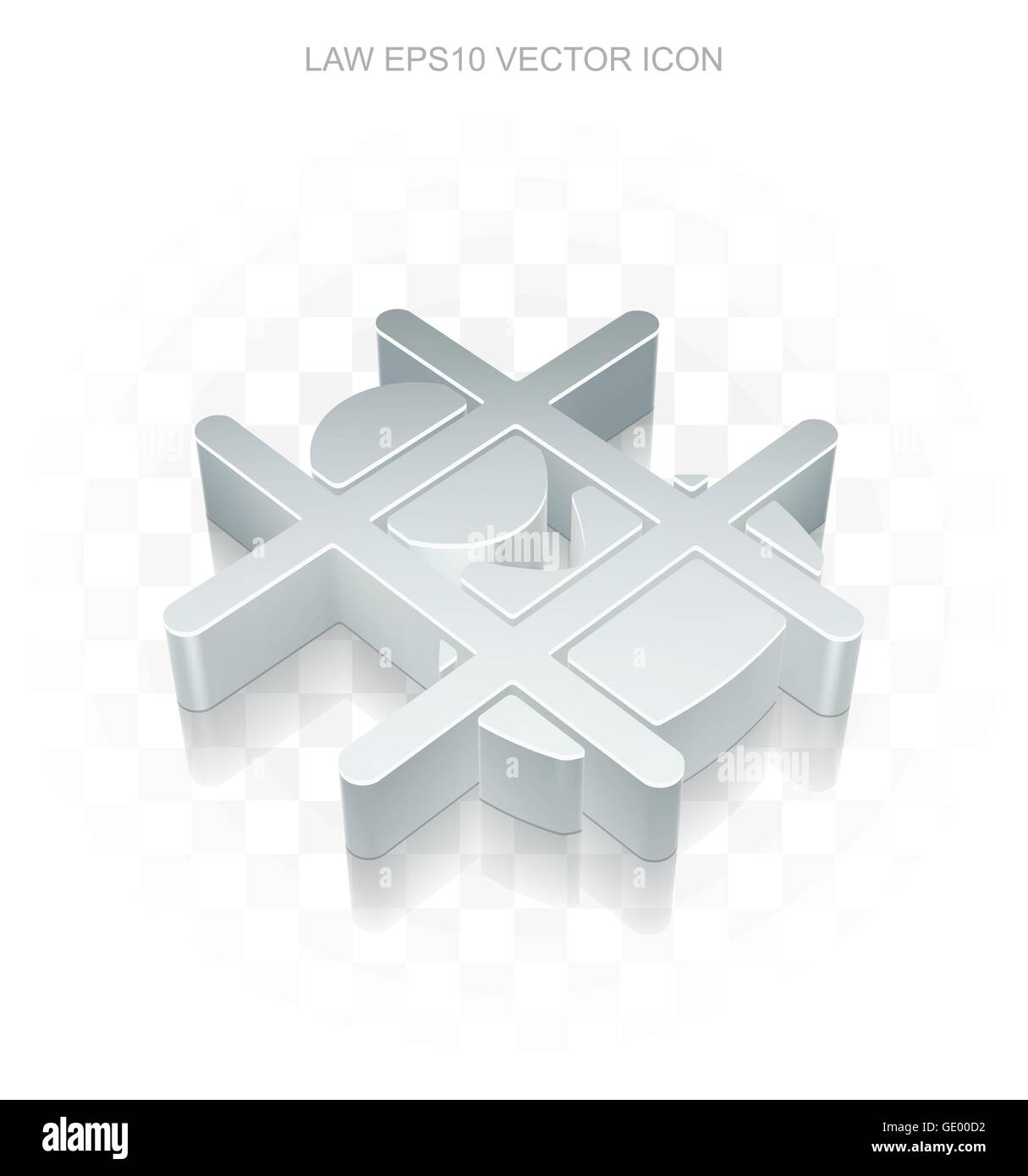 Law icon: Flat metallic 3d Criminal, transparent shadow, EPS 10 vector ...
