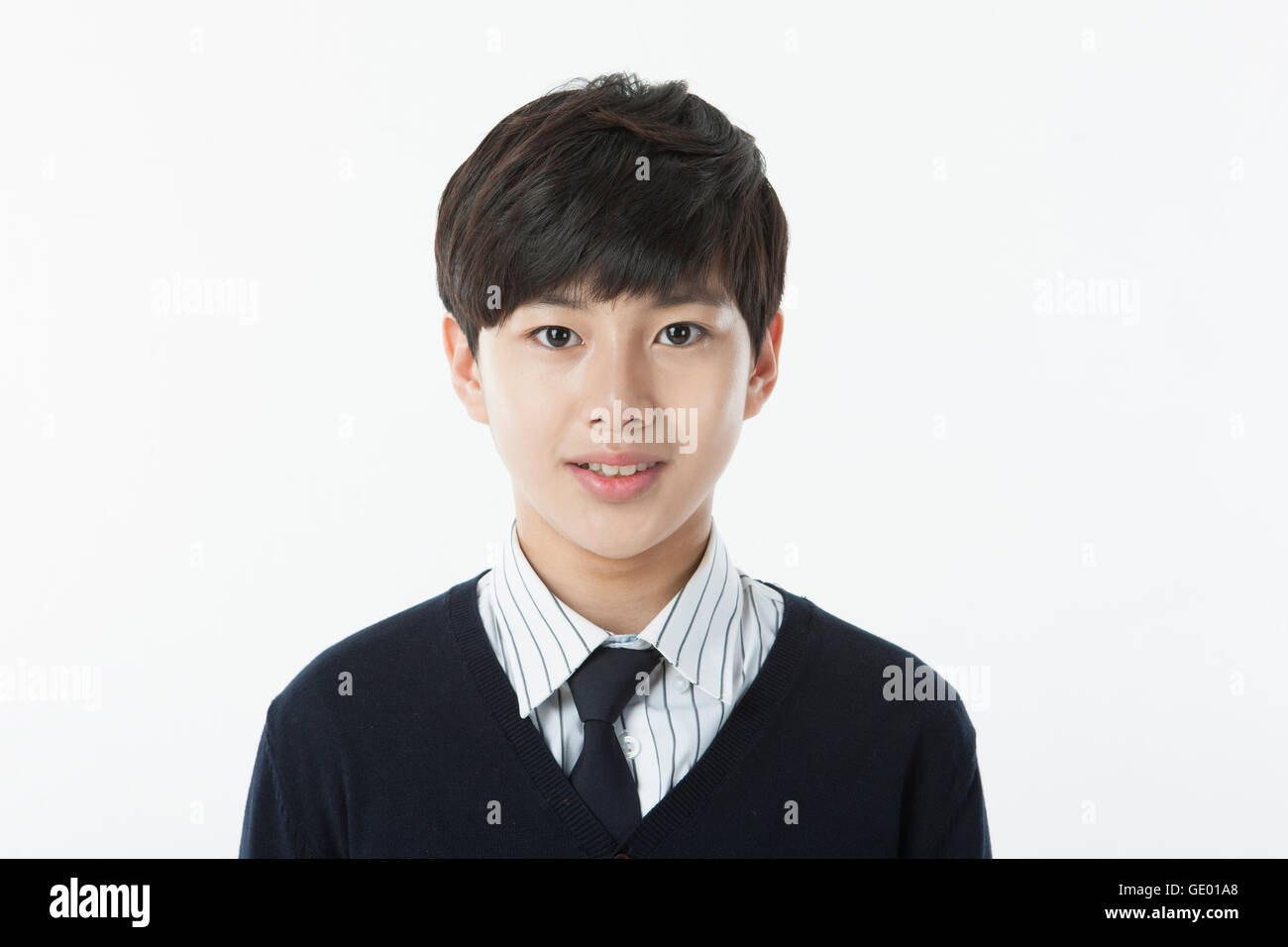 Portrait of smiling middle school boy Stock Photo Alamy