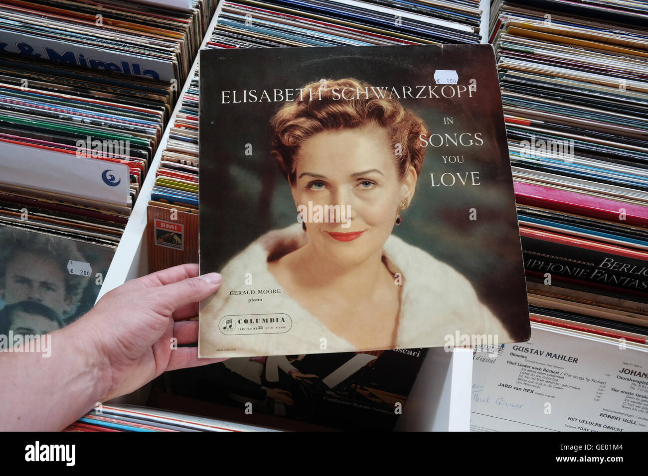 Album of the soprano Elisabeth Schwarzkopf. Stock Photo