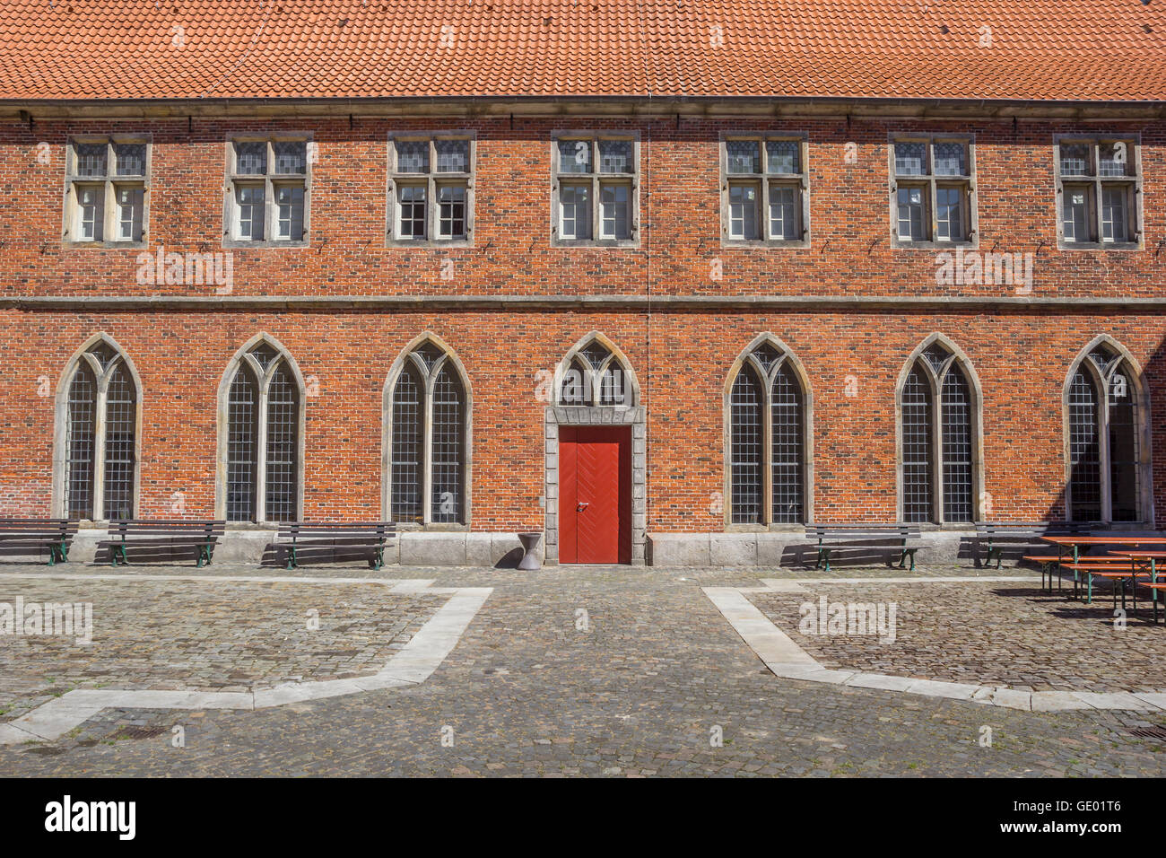 Courtyard of the monastery Frenswegen near Nordhorn, Germany Stock Photo