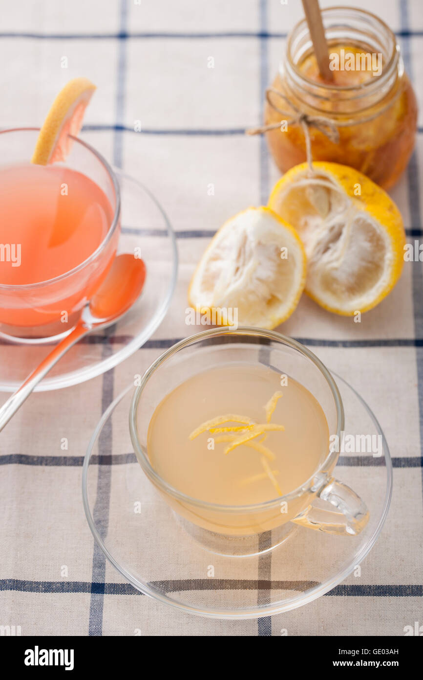 Healthy grapefruit tea and citrus tea Stock Photo - Alamy