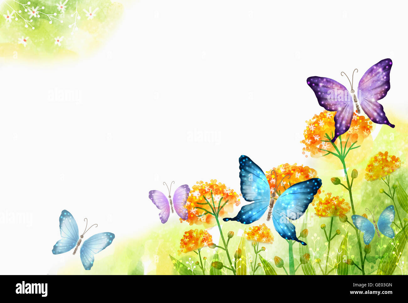 Copy space with images representing spring Stock Photo - Alamy