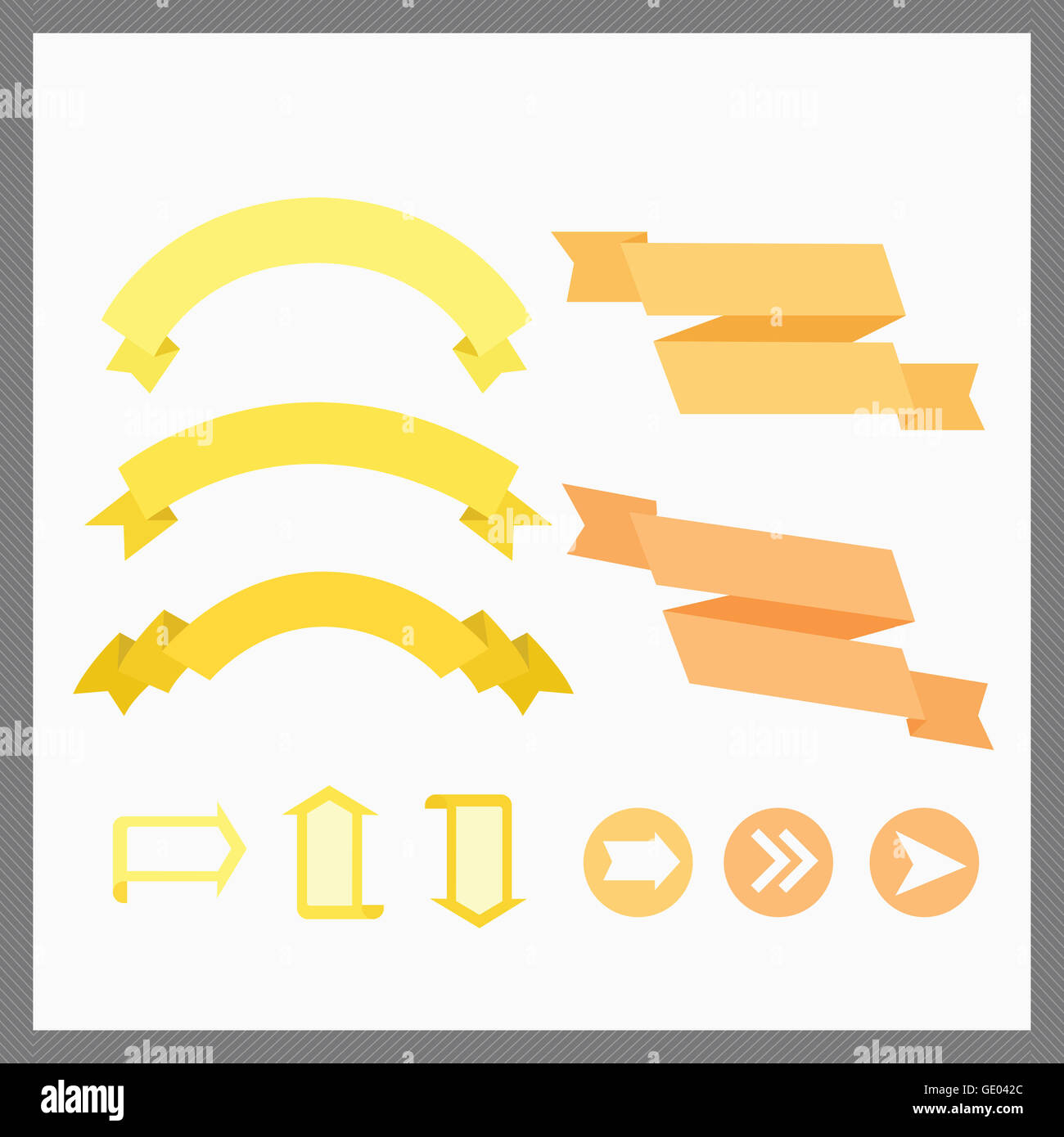 Flash Ribbon Sticker Various label stickers ribbons hi-res stock photography and images - Alamy