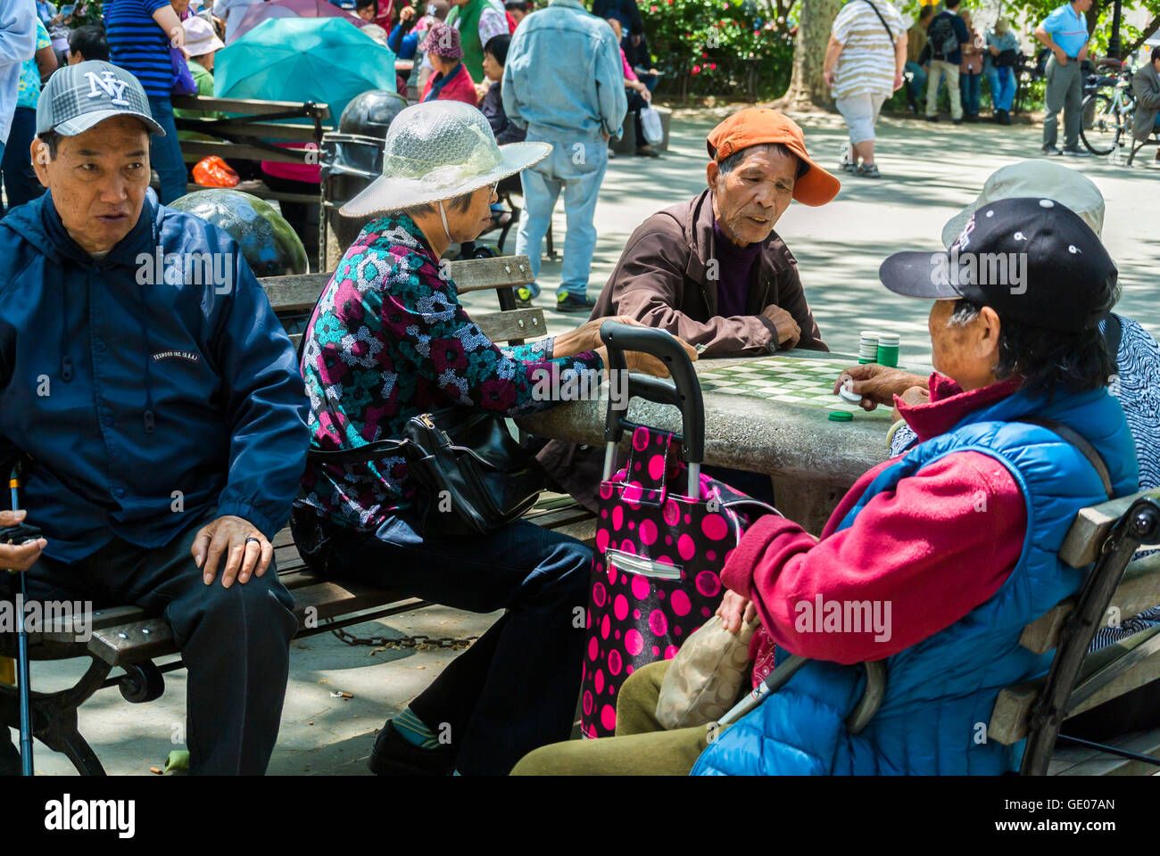 Senior chinese women hanging out hires stock photography and images