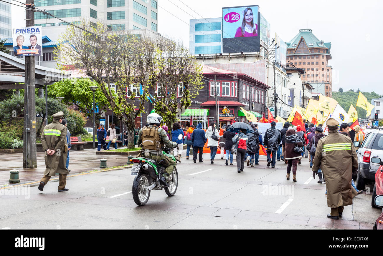 Protesters during general strike. Government workers fighting for pensions, honor and justice. Stock Photo
