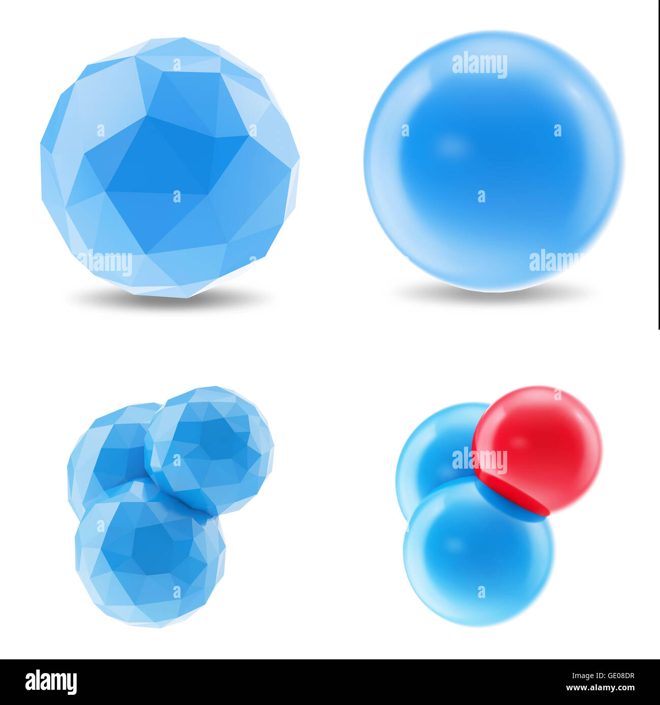 Abstract blue sphere polygon. Concept Icon Stock Photo - Alamy
