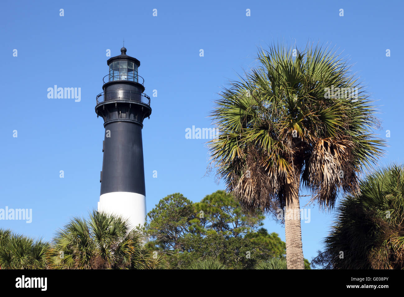 geography / travel, USA, South Carolina, Hunting Island, Hunting Island lighthouse, built 1875, exterior view, Additional-Rights-Clearance-Info-Not-Available Stock Photo