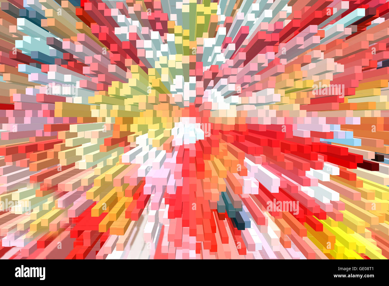 multicolored abstraction like an explosion with light pattern Stock ...
