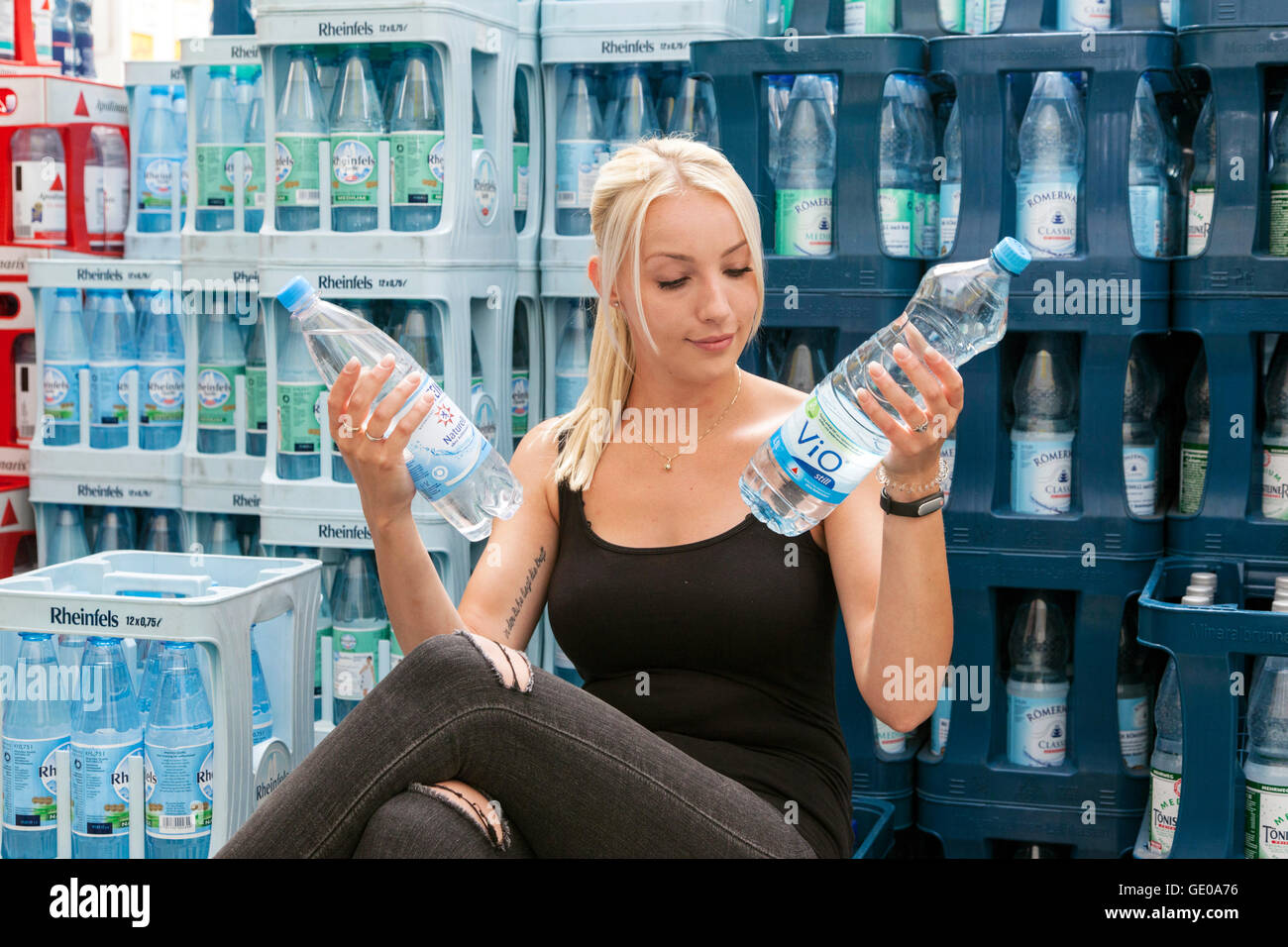 Great choice in the beverage market. Stock Photo