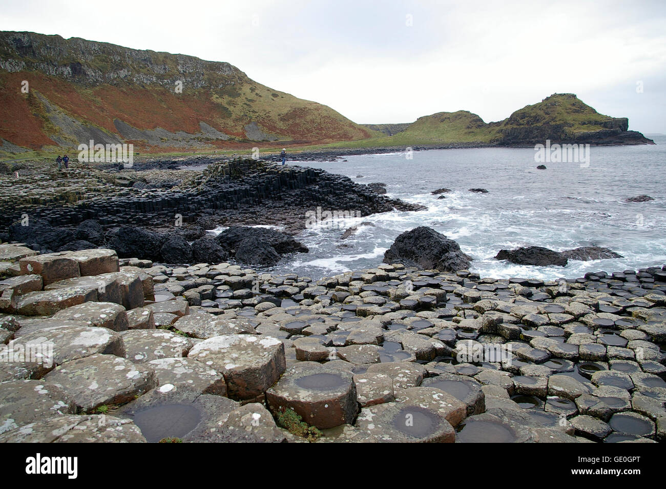 Giant's Causeway in Northern Ireland in County Antrim, a major tourist attraction and World Heritage Site Stock Photo