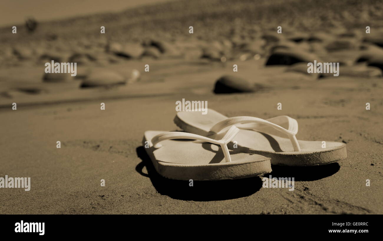 White flip flops hi-res stock photography and images - Alamy