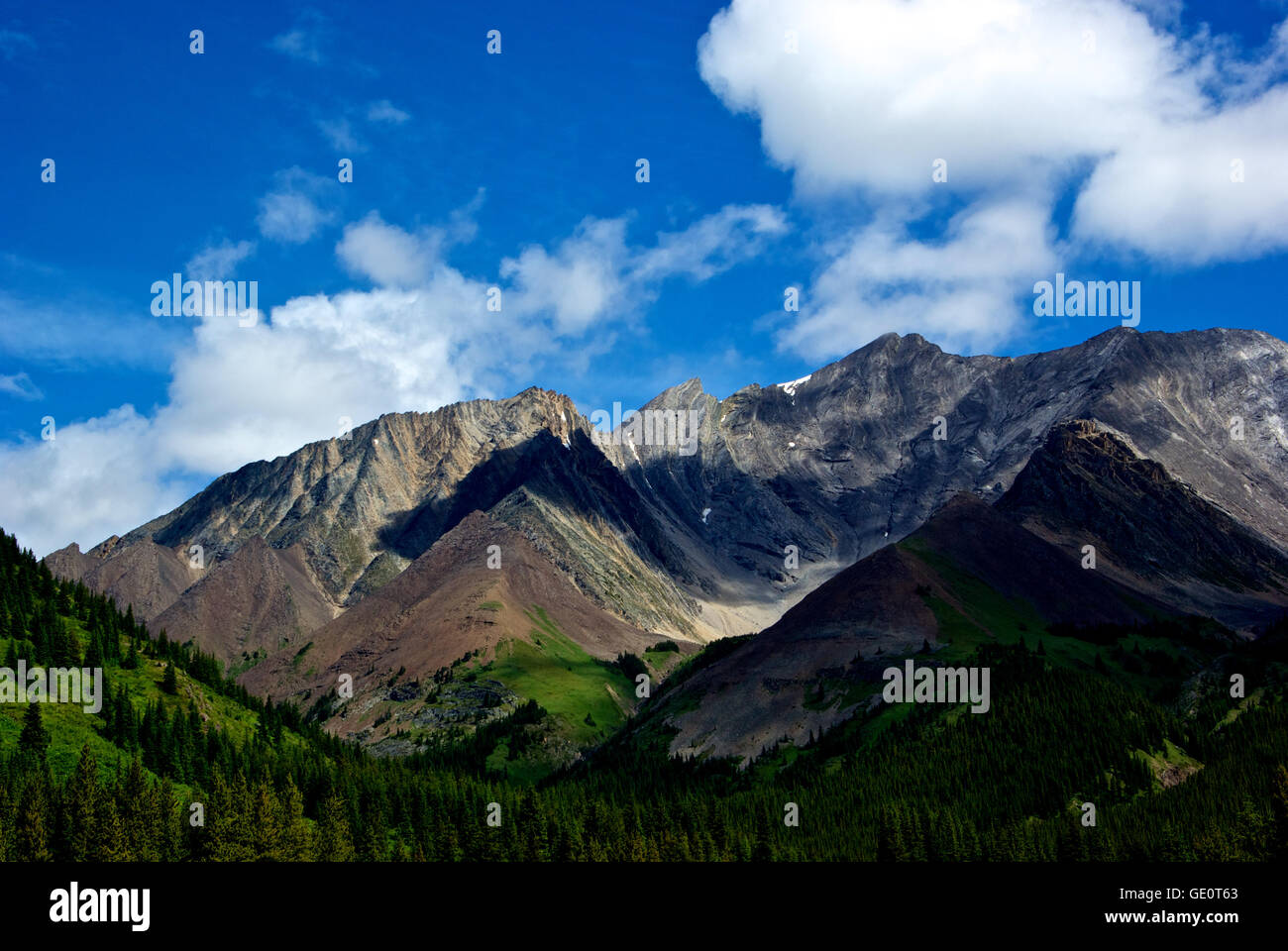 Kananaskis Rocky Mountains Alberta Canada mountain vista provincial park Stock Photo