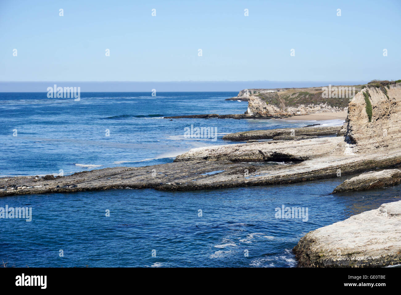 Rugged Pacific Ocean Coastline, California Stock Photo