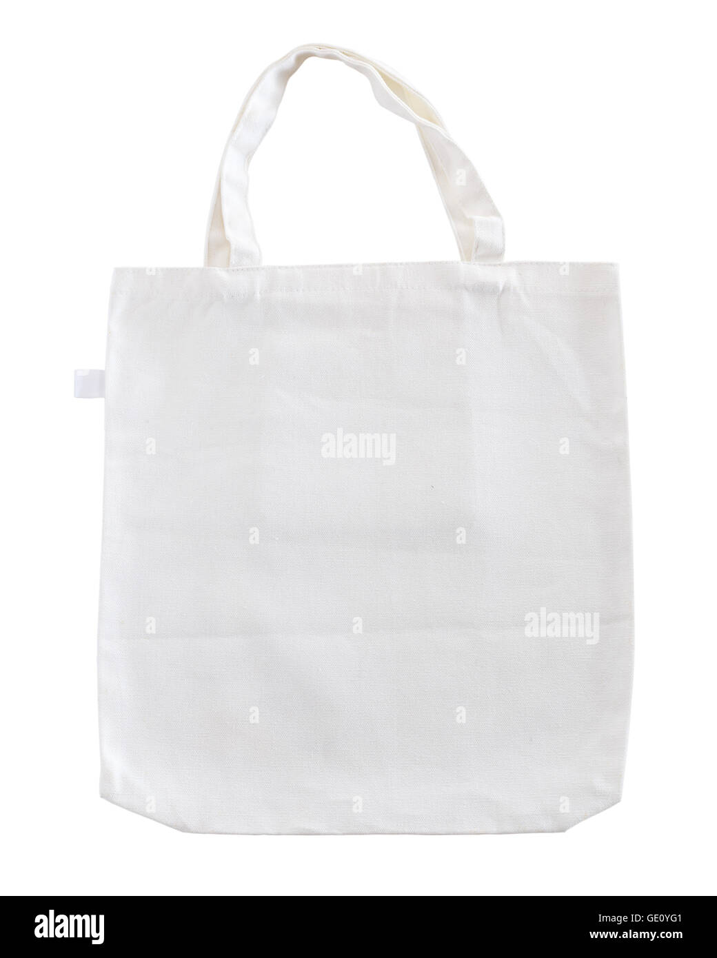 White fabric bag isolated on white background Stock Photo Alamy