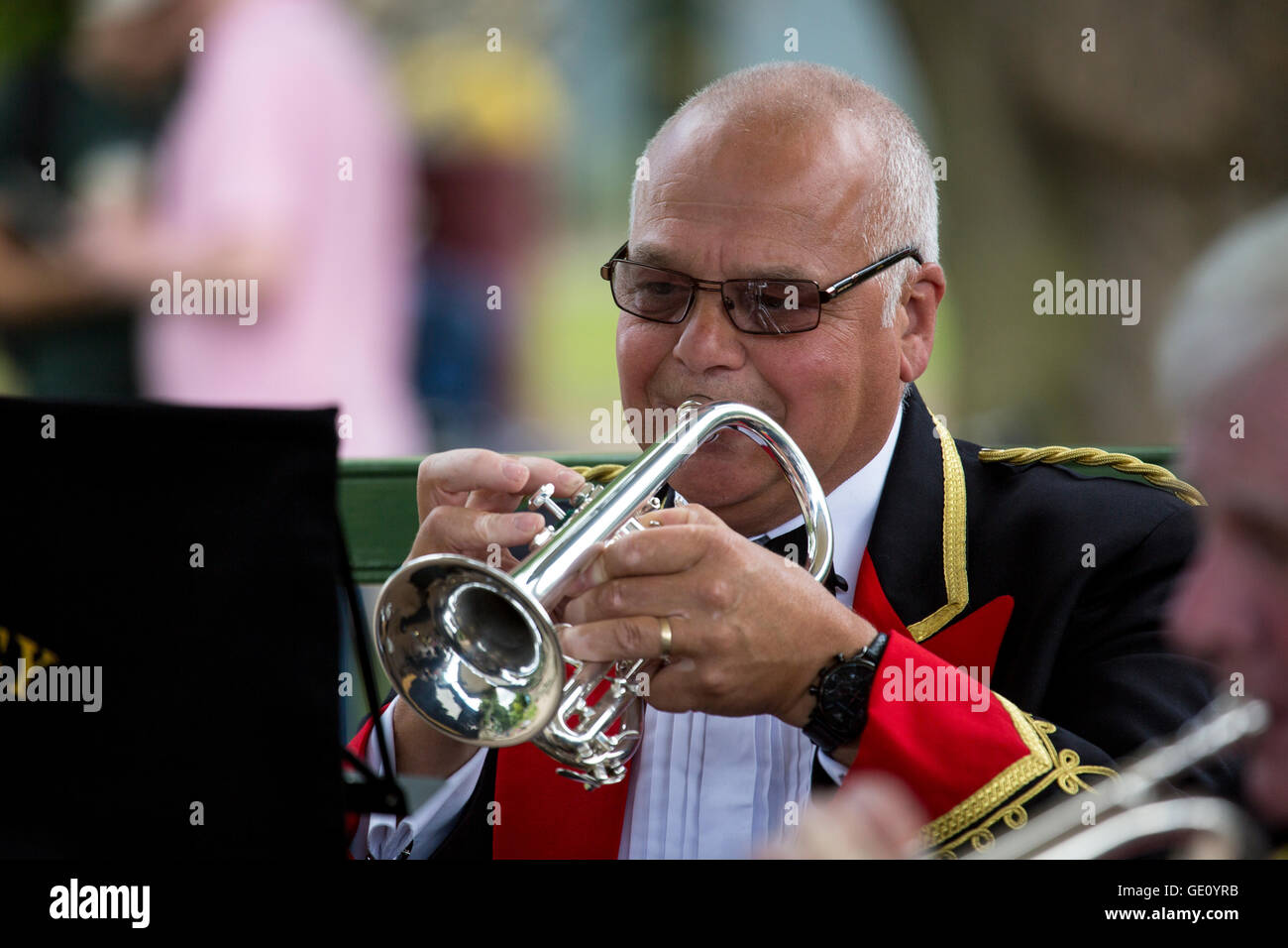 A man plays a in a brass band Stock Photo Alamy
