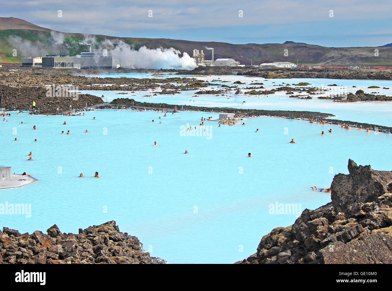 geography / travel, Iceland, Blue Lagoon, thermal baths, , Additional-Rights-Clearance-Info-Not-Available Stock Photo
