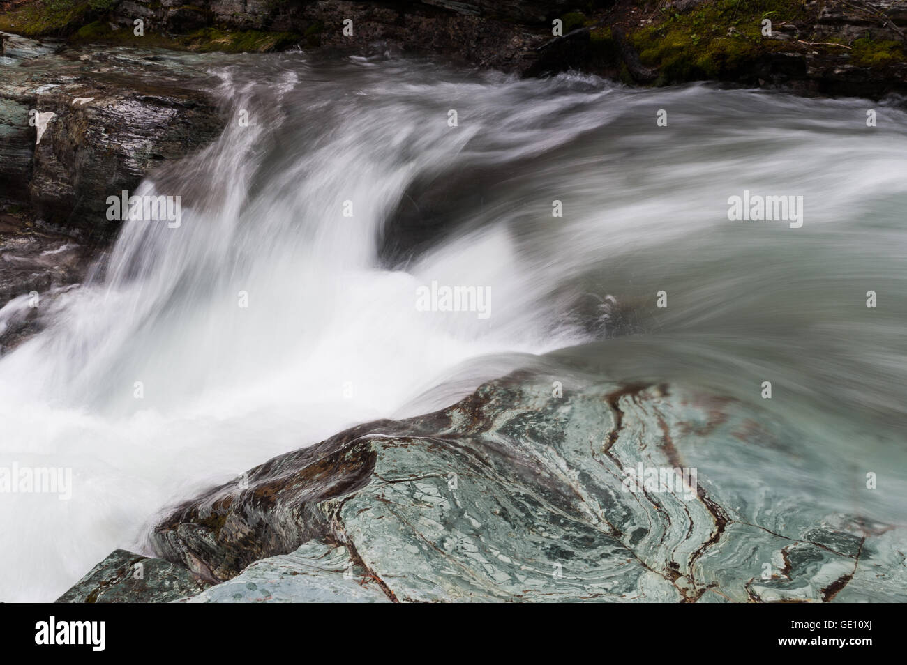 Saint Mary Falls at Glacier National Park ,Montana Stock Photo - Alamy