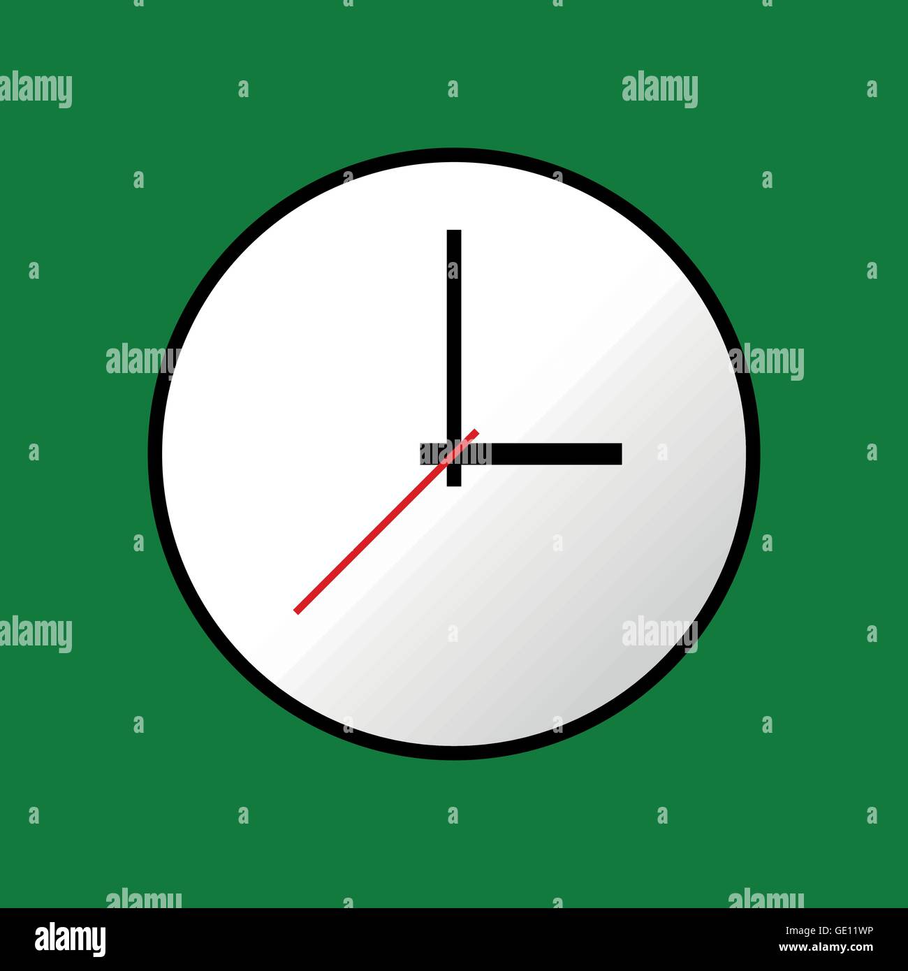 Clock icon, Vector illustration, flat design EPS10 Stock Vector Image ...