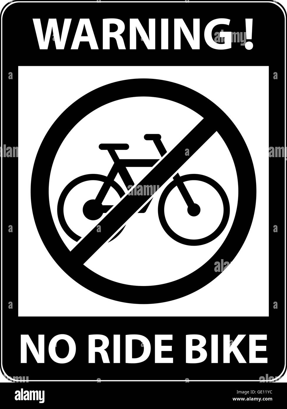 No bicycle sign Vector illustration. Flat design. Stock Vector