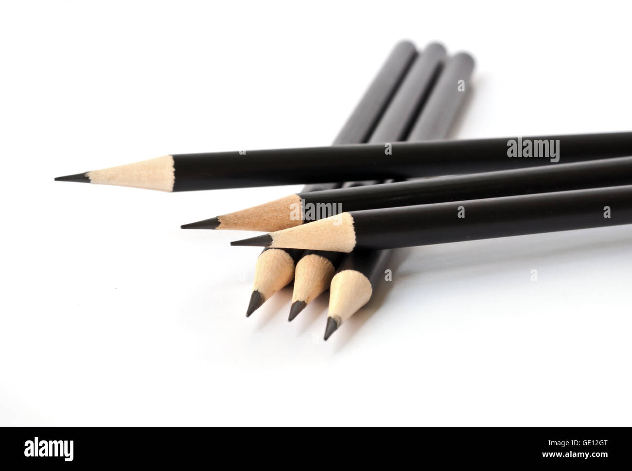 Black pencil isolated on white background Stock Photo - Alamy