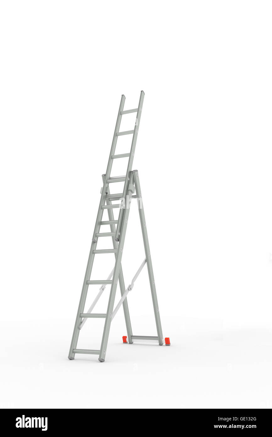 3d illustration of a ladder isolated on white background Stock Photo