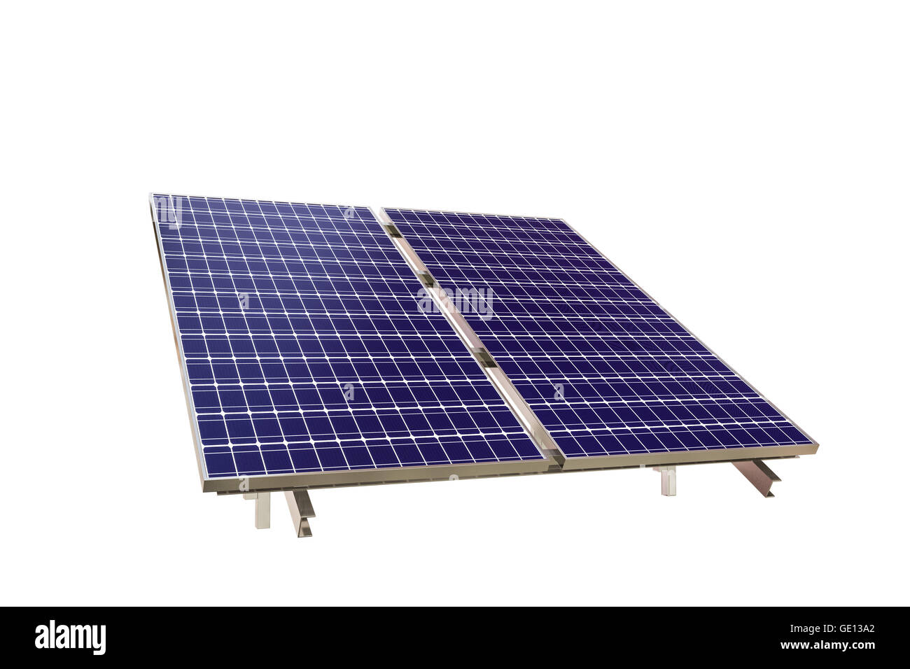 solar panel isolated on white background Stock Photo - Alamy