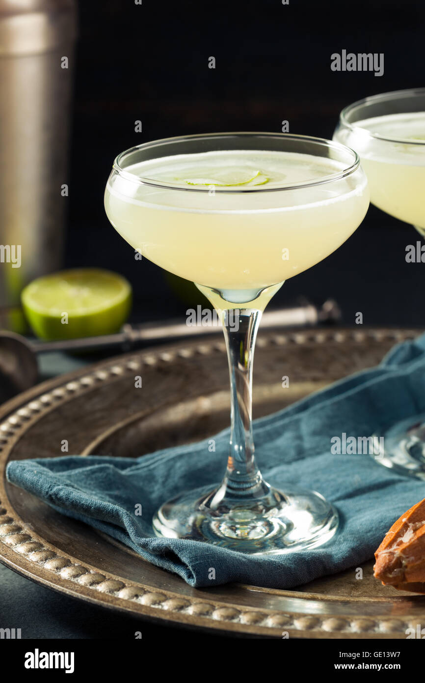Alcoholic Lime and Gin Gimlet with a Garnish Stock Photo Alamy