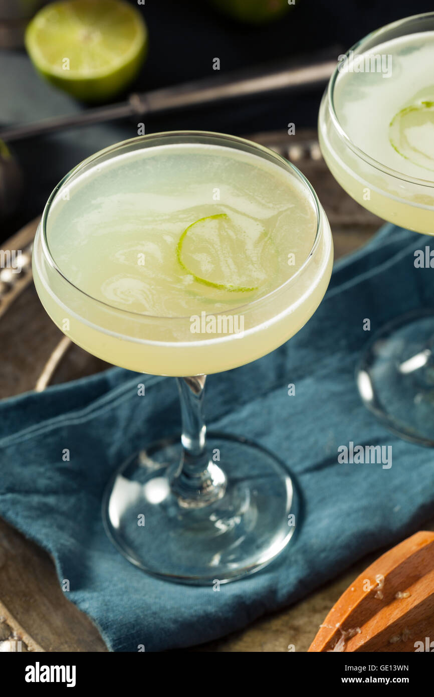 Alcoholic Lime and Gin Gimlet with a Garnish Stock Photo Alamy