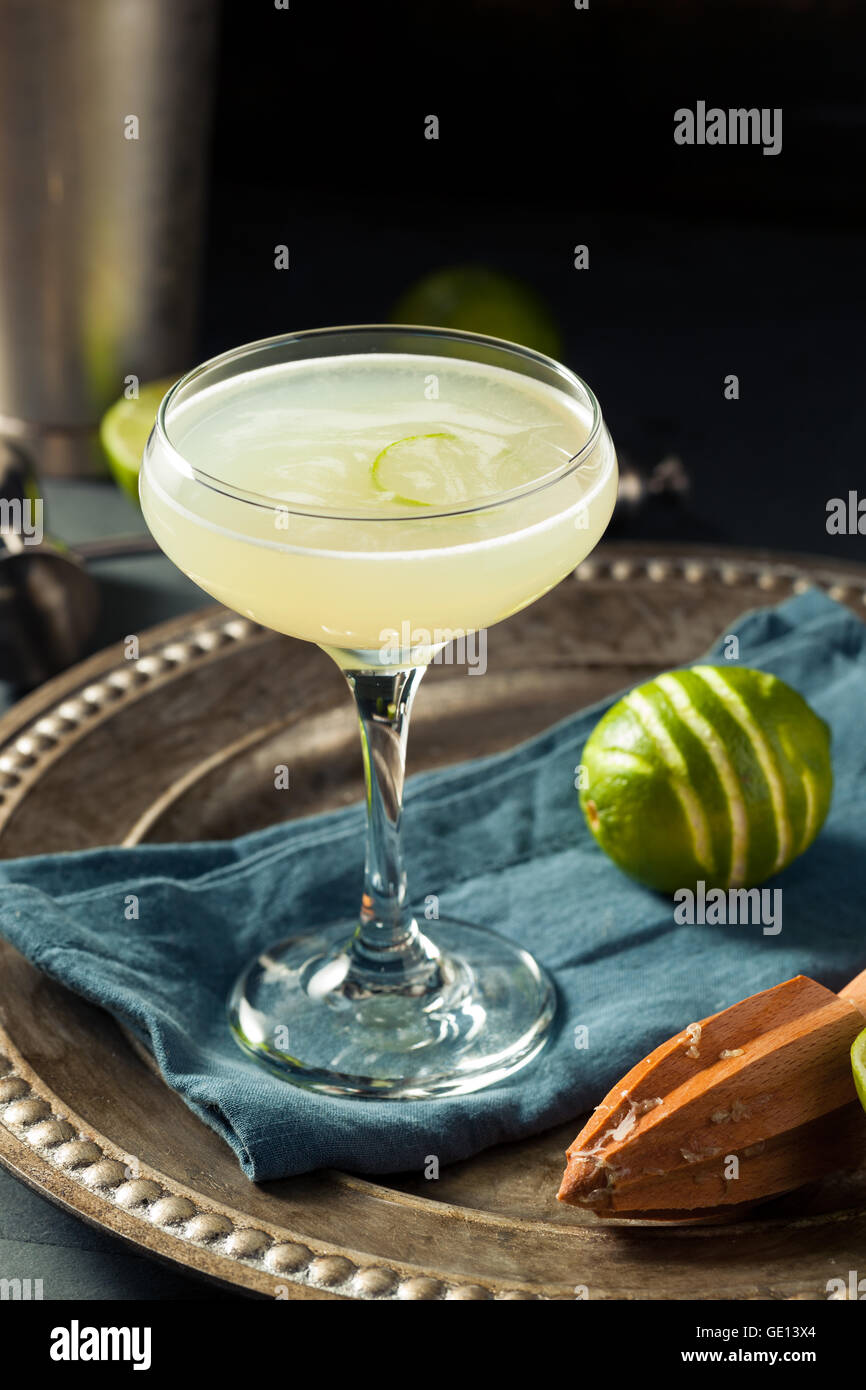 Alcoholic Lime and Gin Gimlet with a Garnish Stock Photo Alamy