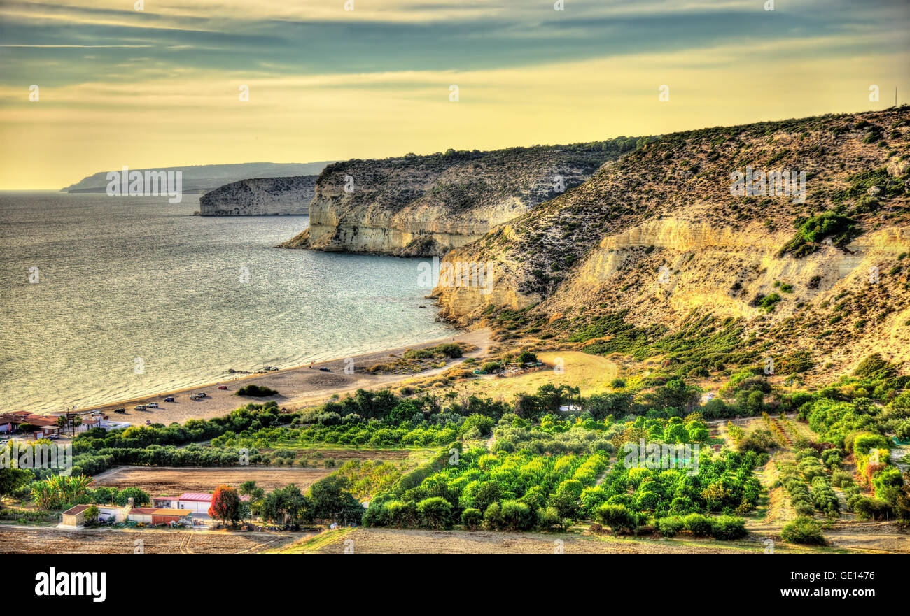 Landscape of Cyprus near Kourion. Autumn scene Stock Photo