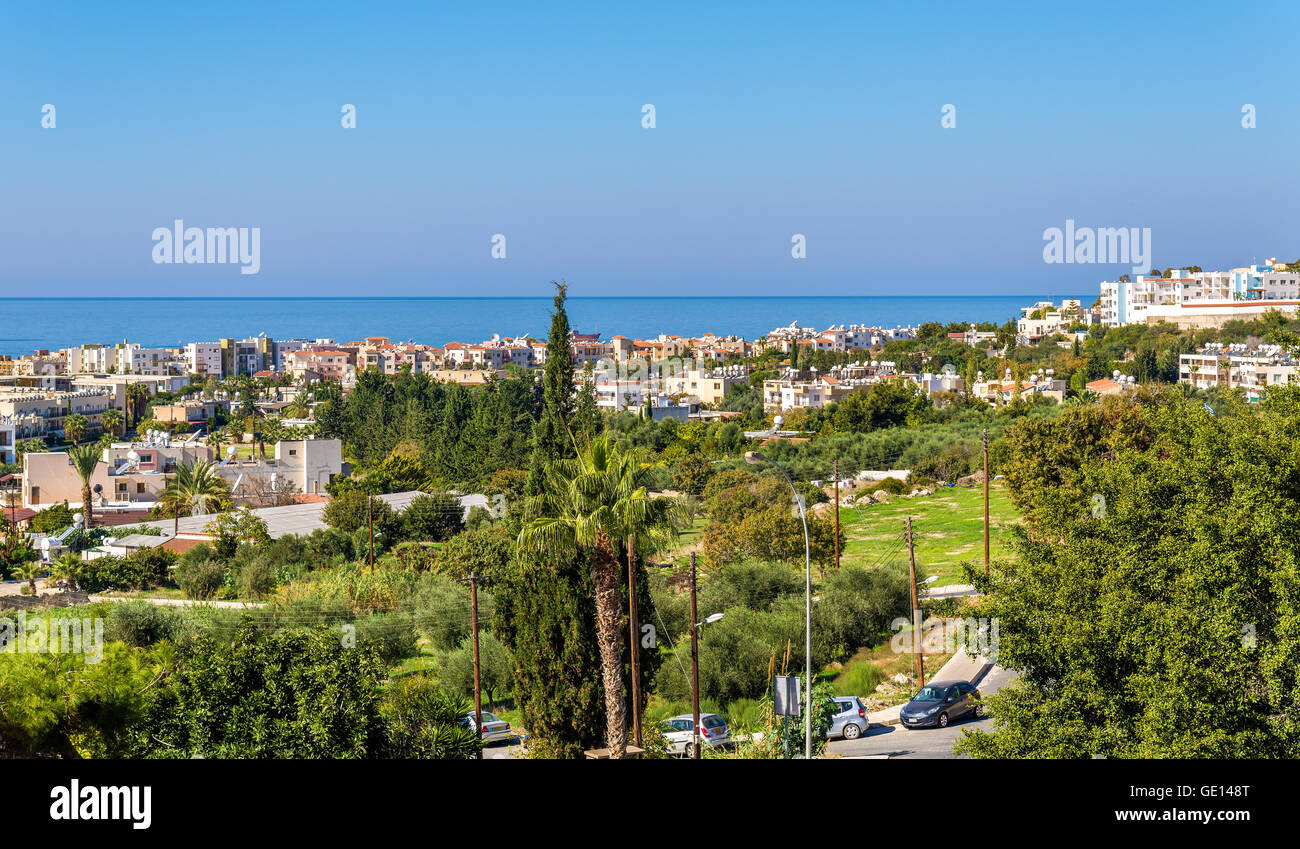 Autumn panorama of Paphos - Cyprus Stock Photo