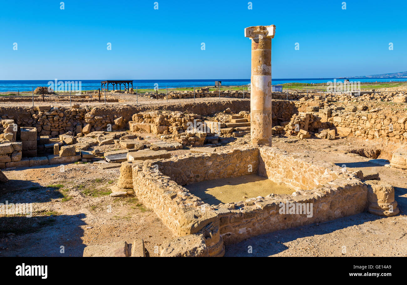 Ancient ruins in Paphos Archaeological Park - Cyprus Stock Photo - Alamy