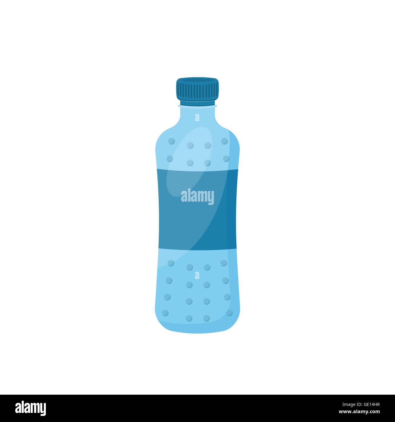 Flask with water in a flat style for camping, hiking or travel. Drink bottle. Vector illustration. Stock Vector