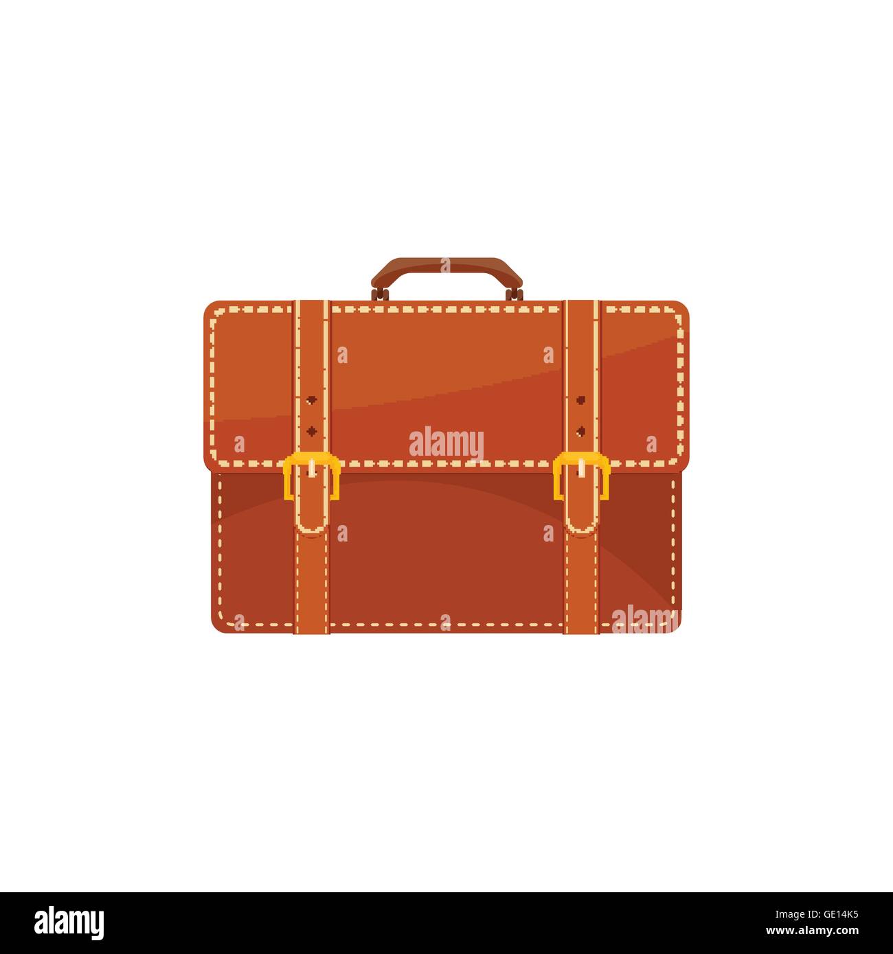 Business briefcase in a flat style. Suitcase, bag for documents. Vector
