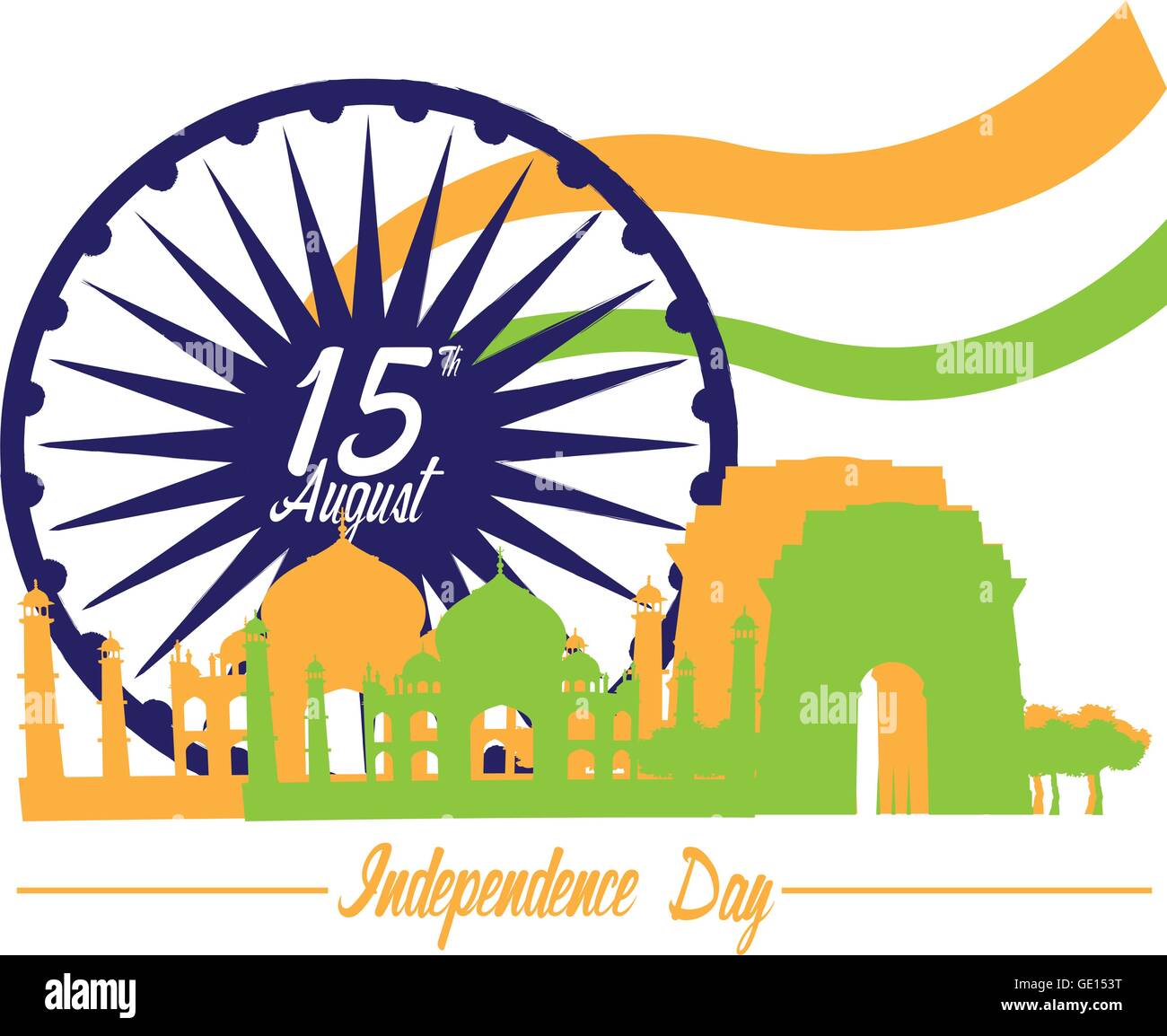 Independence day of India, Vector illustration Stock Vector Image & Art ...