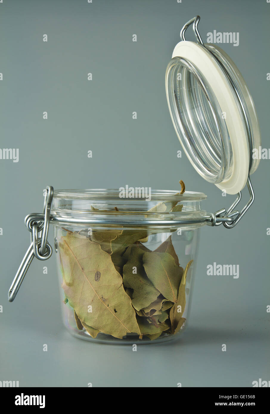 Jar for storage of dried spices Stock Photo - Alamy